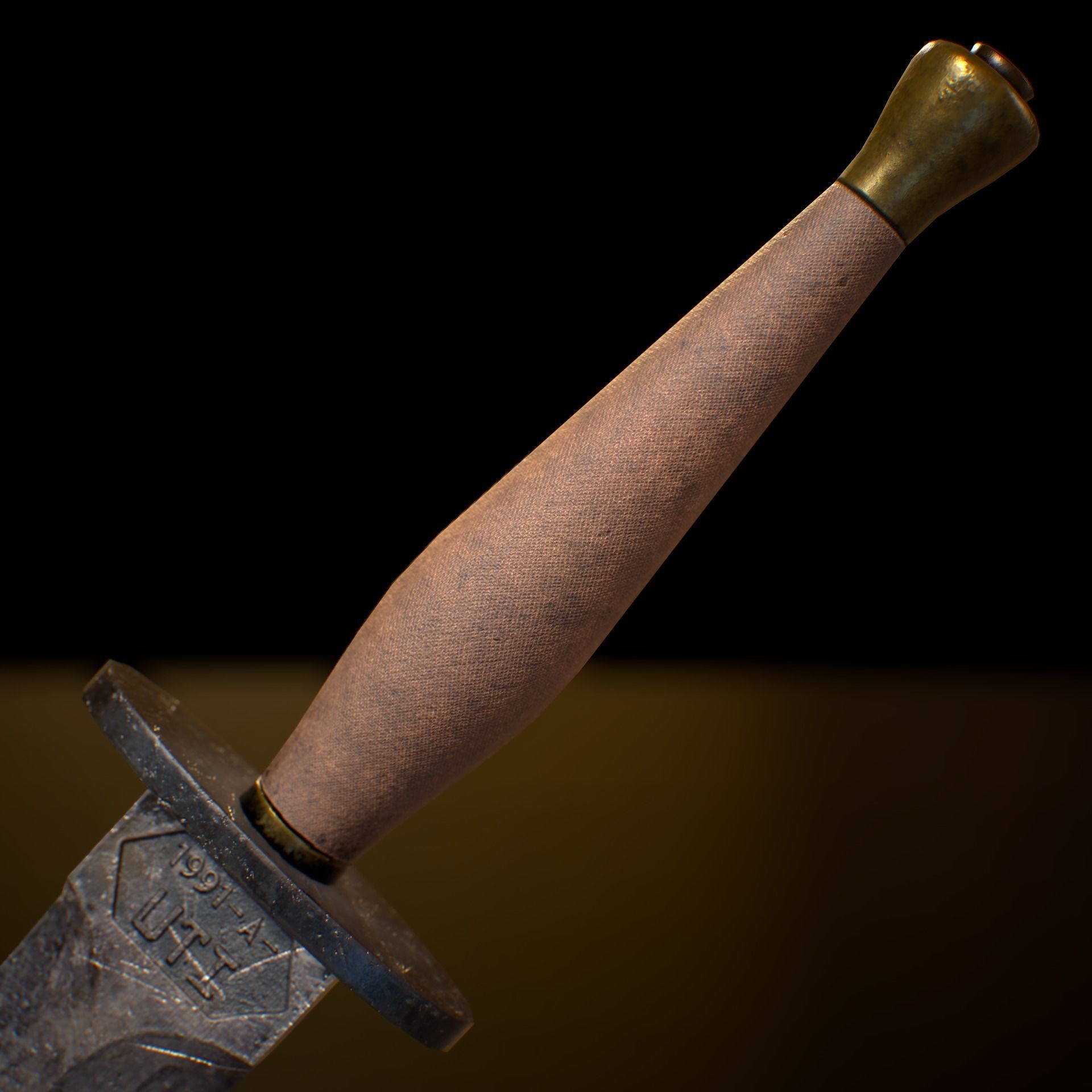 HIE Game Ready Dagger D171123 Free low-poly 3D model_1