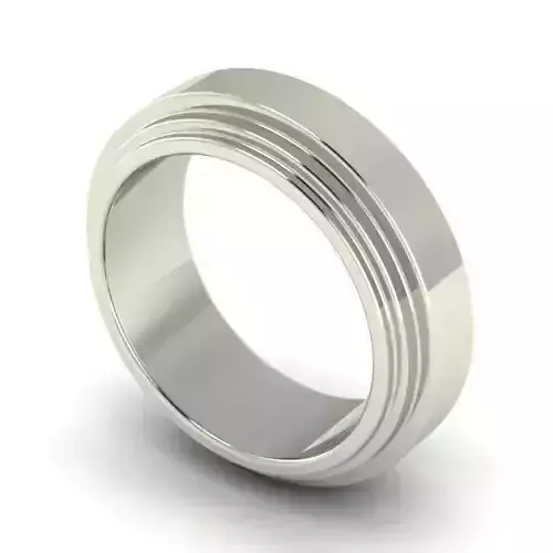 Silver Color Wedding Ring 2
