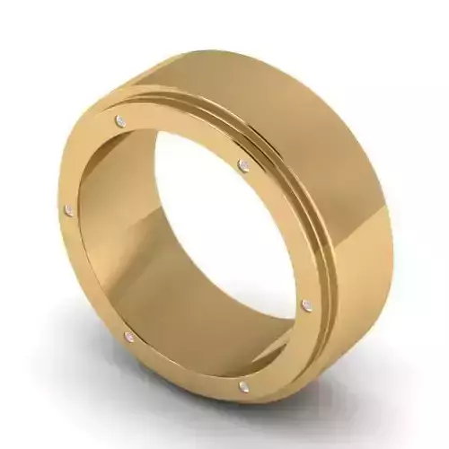 Gold Color Wedding Ring With Diamonds