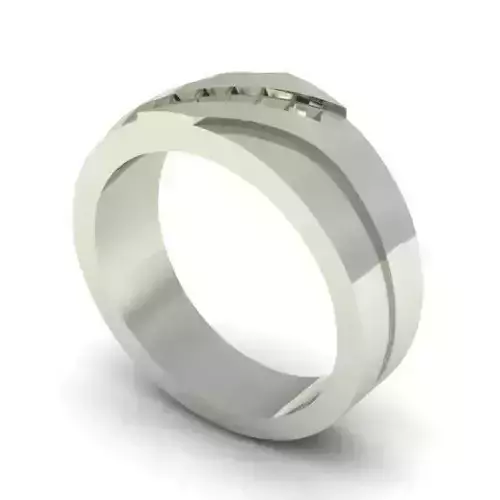 Silver Color Wedding Ring 10