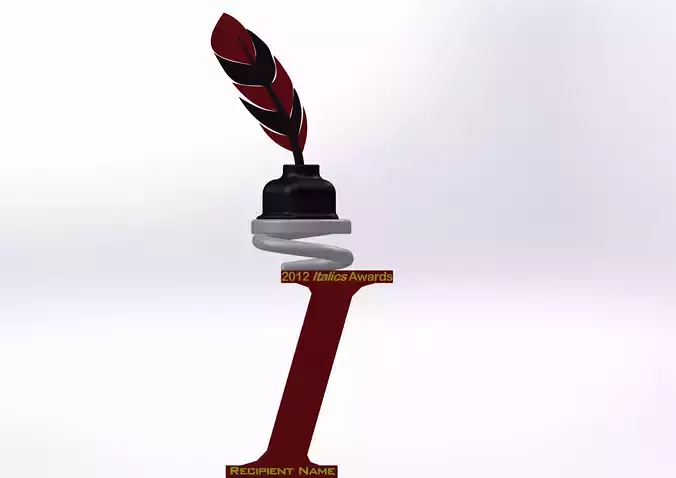Italics award trophy 5 Free 3D model