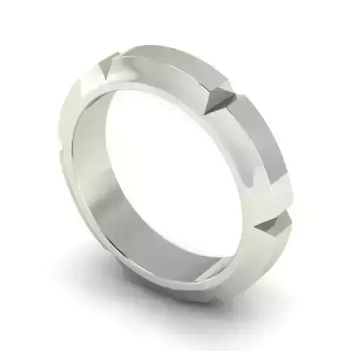 Modern Silver Color Wedding Ring