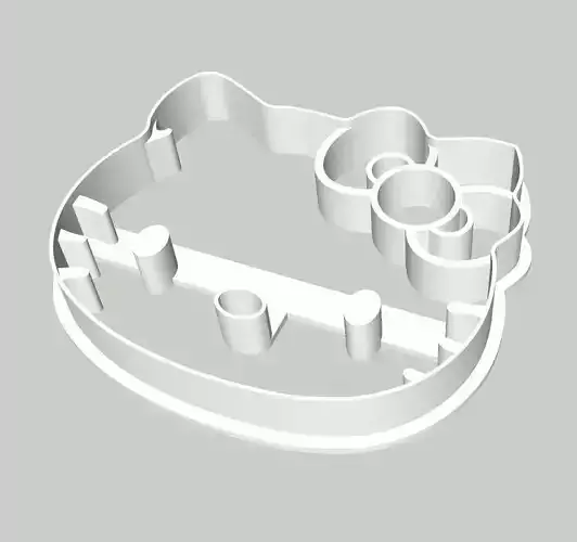 Hello Kitty Cookie and Fondant Cutter with Imprint