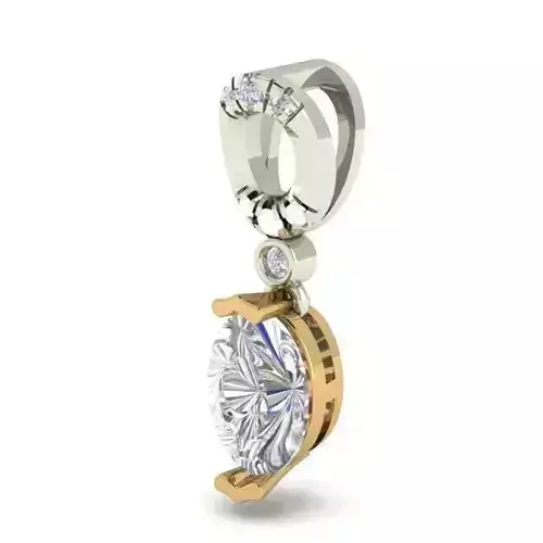 Oval Diamond Pendant