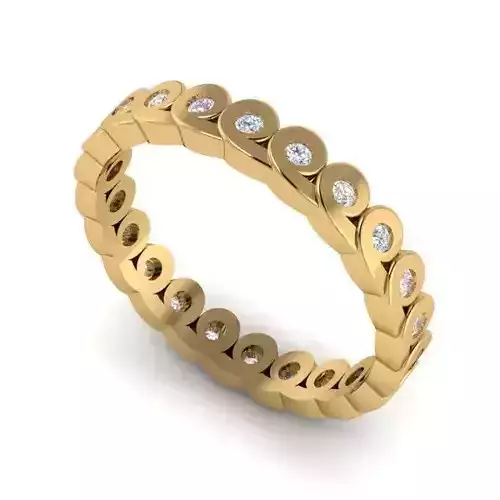 Spiral Golden Engagement Ring With Diamonds 1