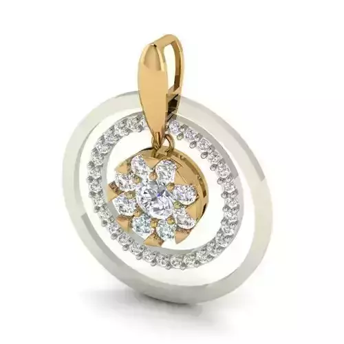 Round Shaped Pendant With Diamonds 1