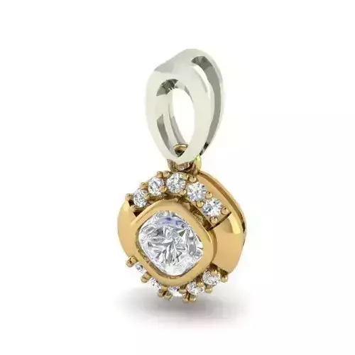 Golden Pendant with Diamonds