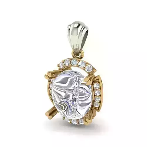 Halo Pendant With Diamonds