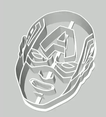 Captain America Cookie Fondant Cutter with Imprint