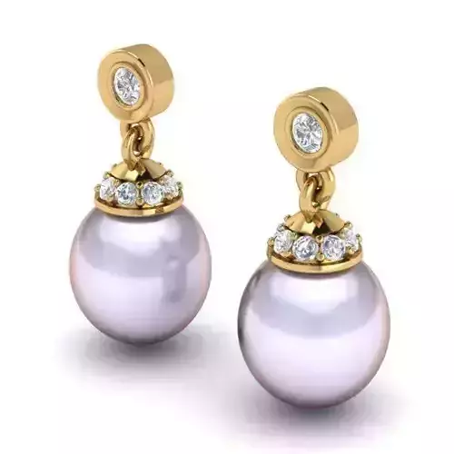Drop Earrings With Pearls