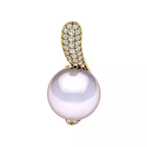 Gold Color Pendant with Pearl