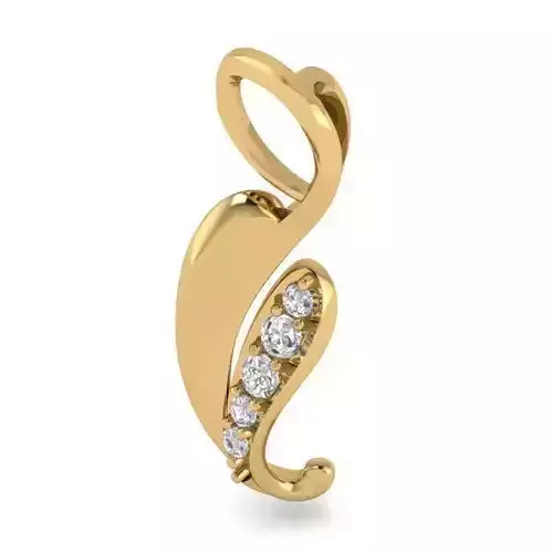 Heart Shaped Pendant With Diamonds 3