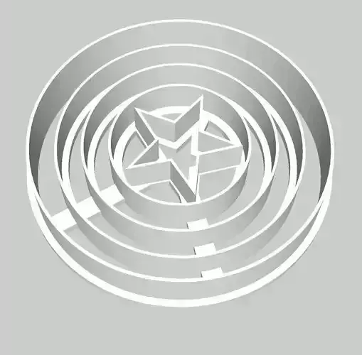 Captain America Shield Cookie Fondant Cutter with Imprint