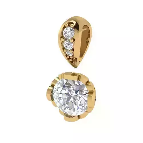 Gold color Pendant With Diamond