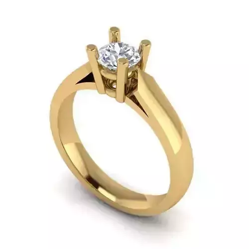 Gold Color Engagement Ring With Diamonds 21