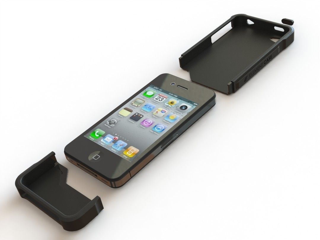 Formula 4 Carbon Fiber iPhone Case Free 3D model_1