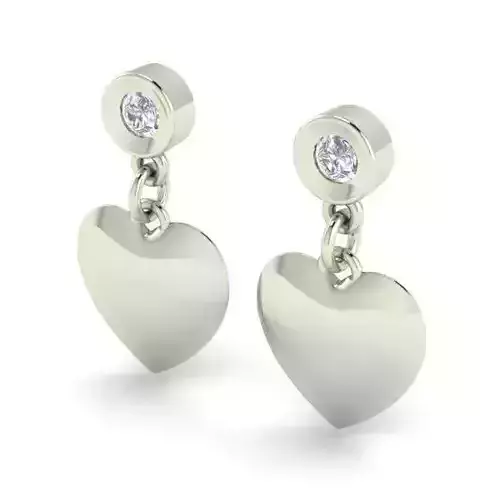 Heart Shaped Silver Pendant 3D print model