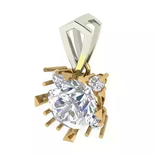 Golden Pendant With Diamond