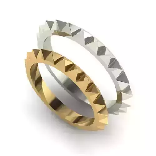 Pyramid Design Wedding Ring