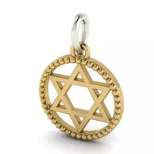 Pentagram Shaped Golden Pendant