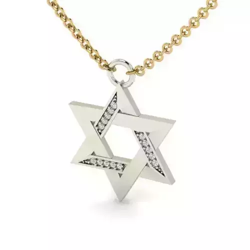 Star Shaped Pendant With Diamonds 2