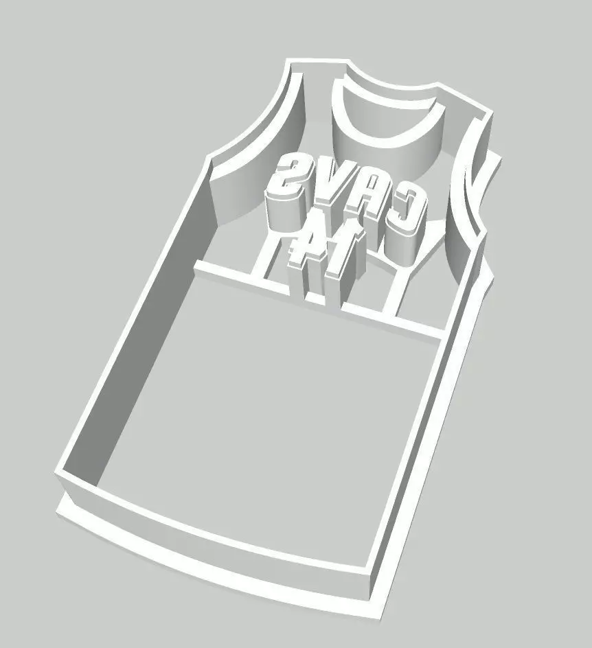 Cavs Jersey number 14 cookie fondant cutter 3D print model_0