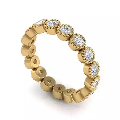 Golden Engagement Ring With Diamonds 12