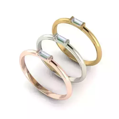 Thin Engagement Ring With Diamond 2