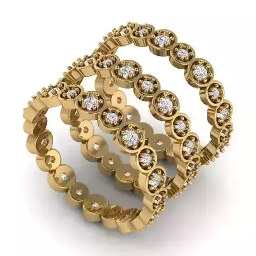 Golden Engagement Ring With Diamonds 13