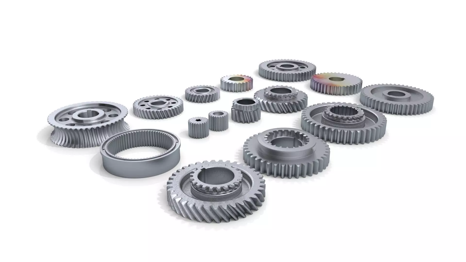 Gears set Gear 3D model Low-poly 3D model_0