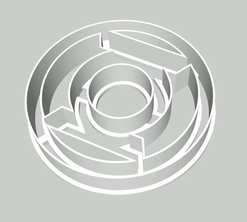 Green Lantern Logo Cookie Fondant Cutter 3D print model_0