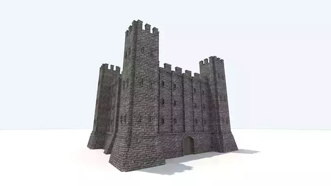 Medieval fortress interior and exterior