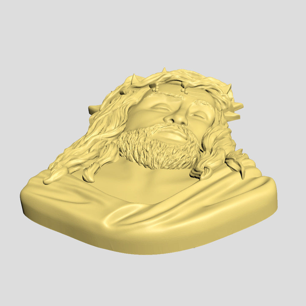 Jesus representation of face 3D print model_6