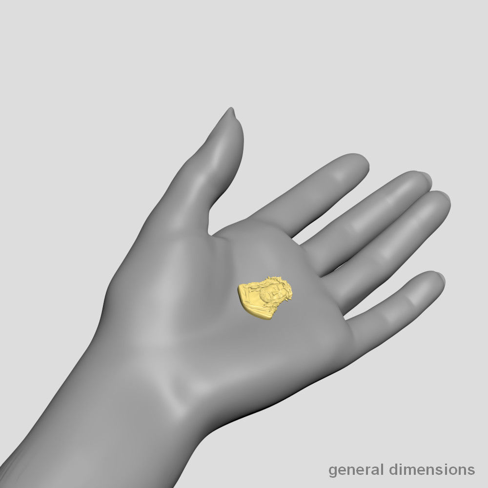 Jesus representation of face 3D print model_11