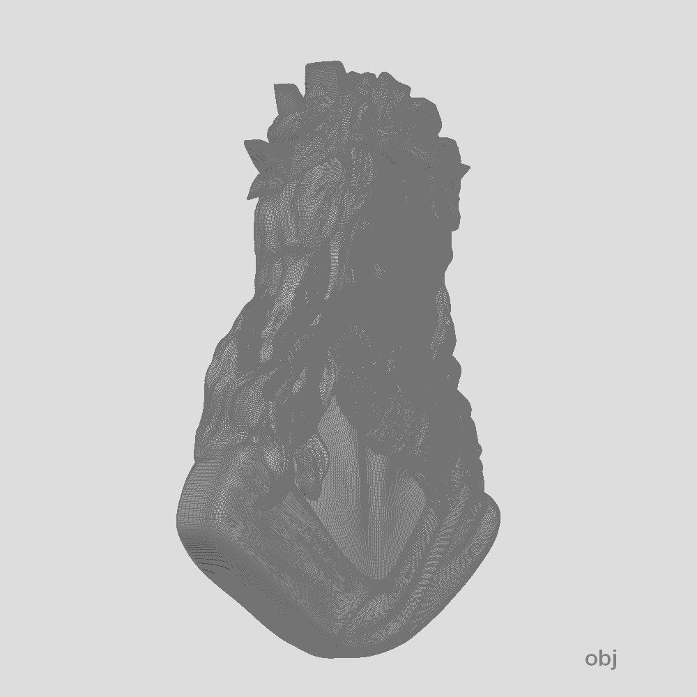 Jesus representation of face 3D print model_10