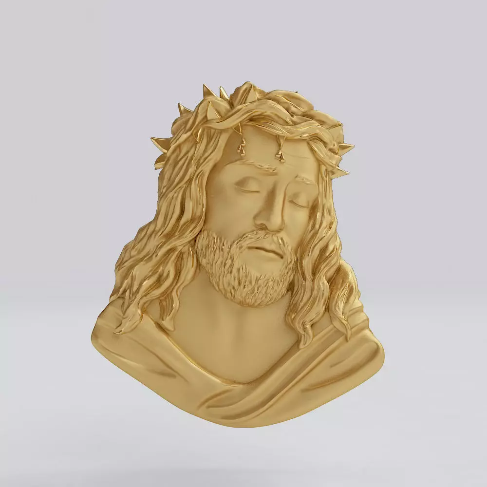 Jesus representation of face 3D print model_0