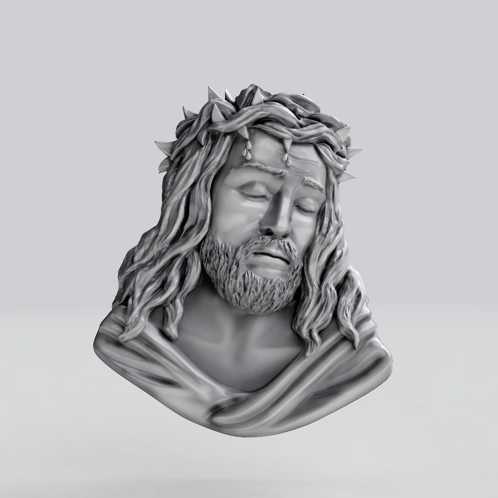 Jesus representation of face 3D print model_1