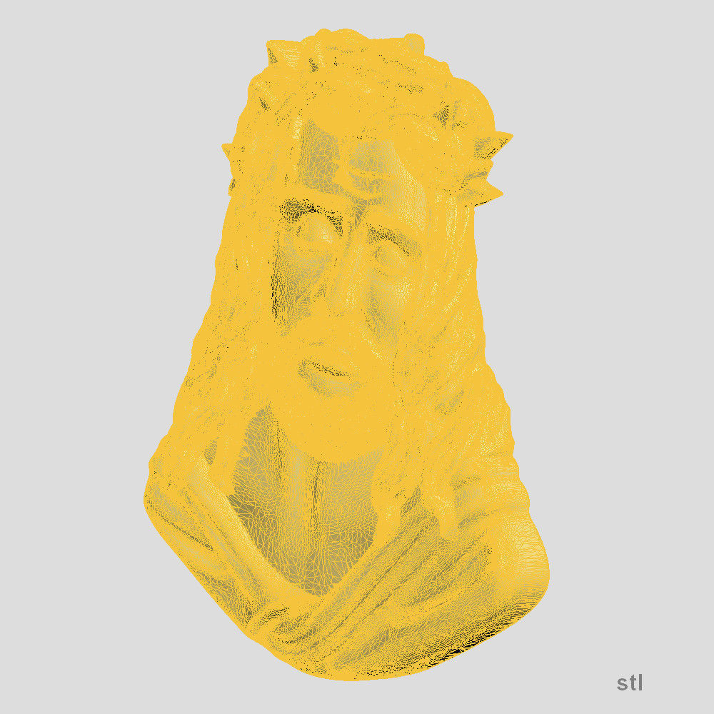Jesus representation of face 3D print model_8