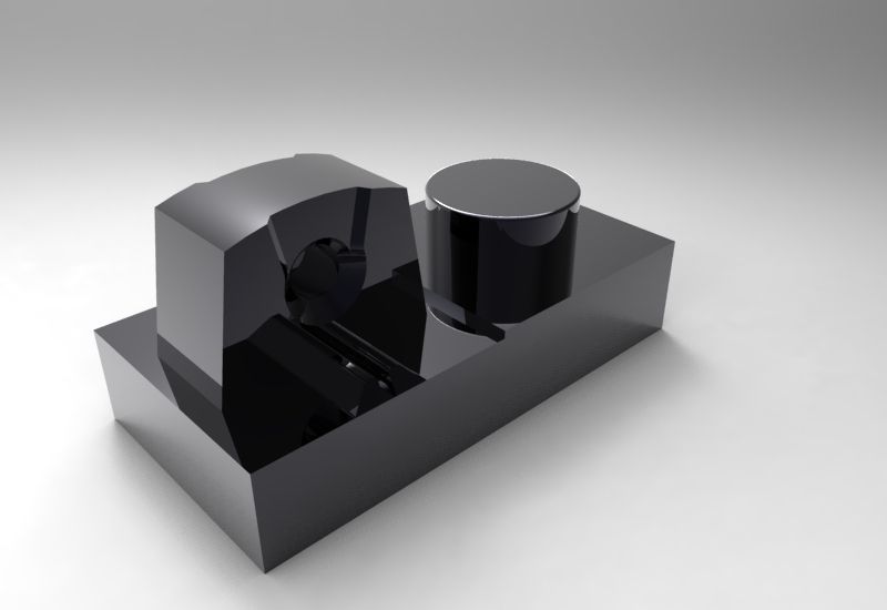 Lego 1 x 2 Click Plate Free 3D model_1