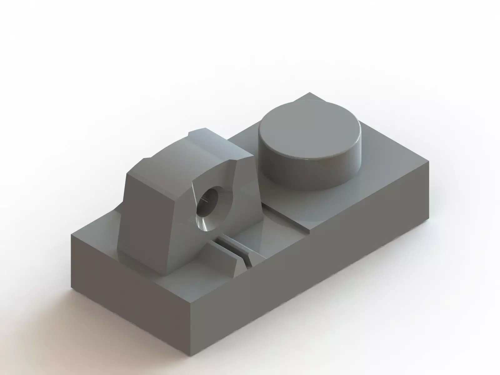 Lego 1 x 2 Click Plate Free 3D model_0