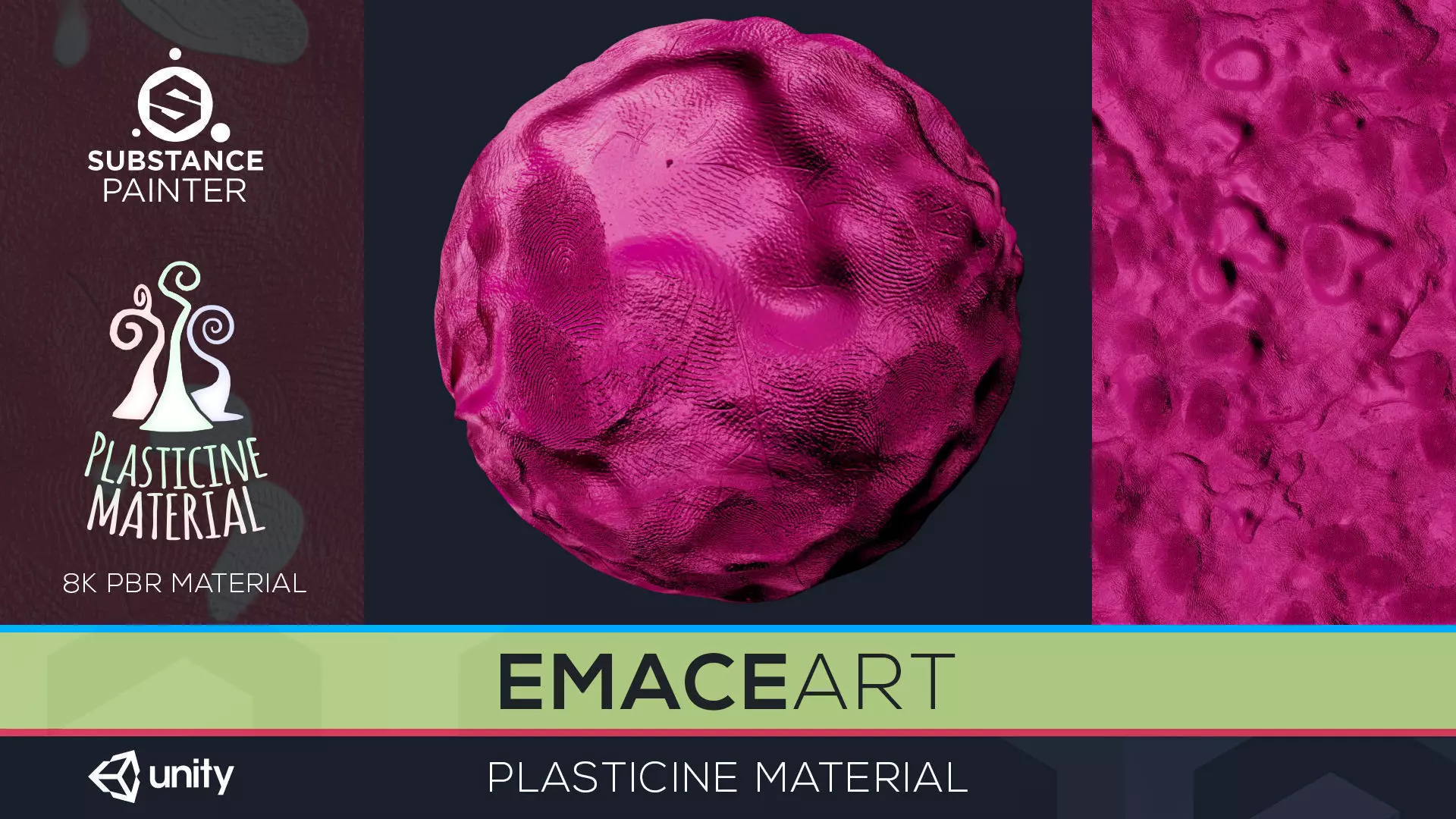 PBR Toon Plasticine sbsar Material 1 Substance Unity Material Texture