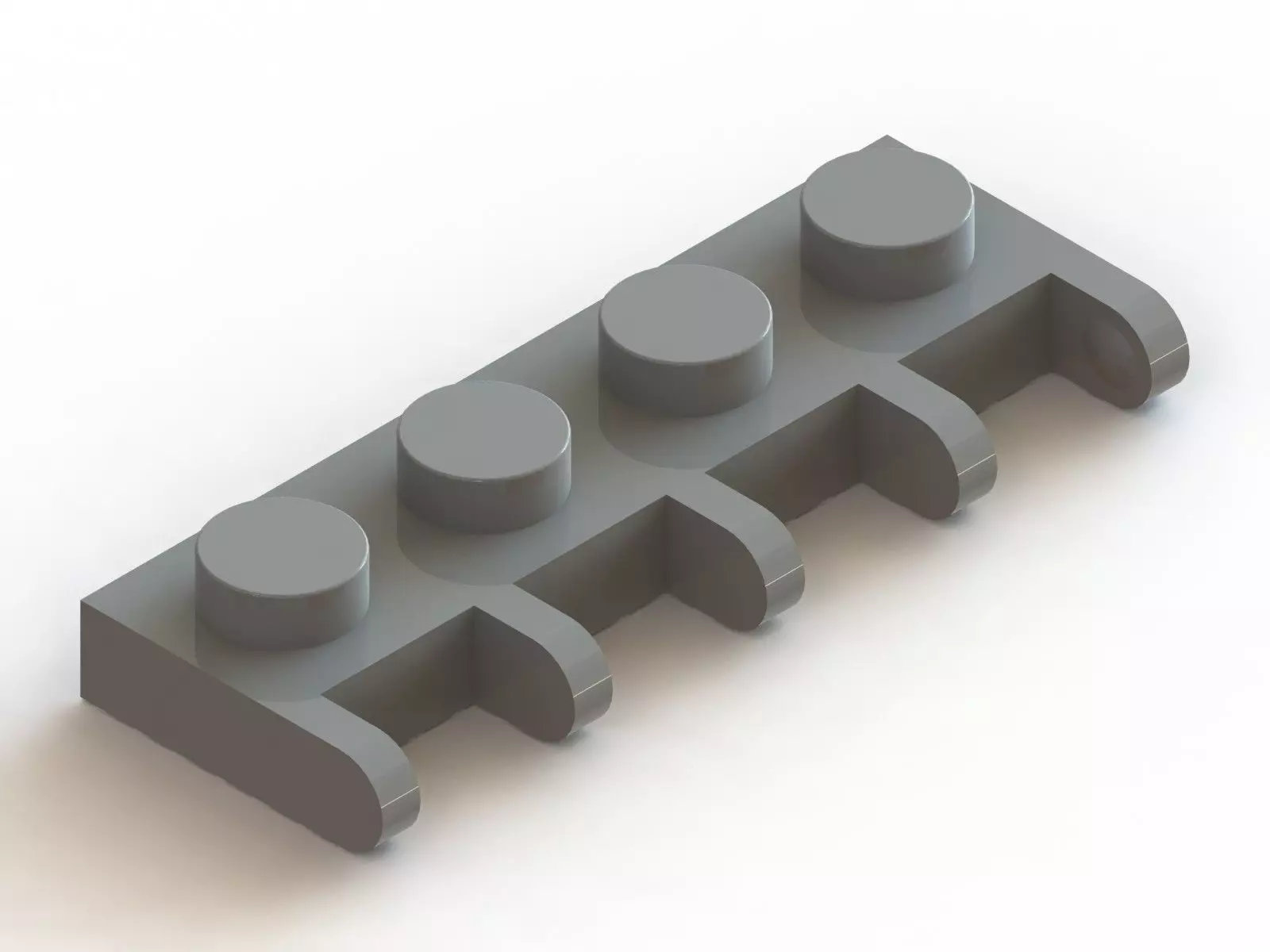 Lego 4 x 1 Hinge Plate Free 3D model_0