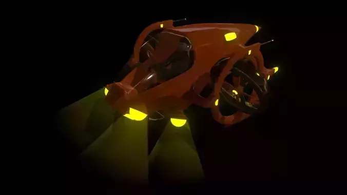 Dual Prop Experimental Submarine Free low-poly 3D model