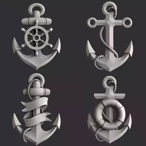 3d STL models for CNC marine anchor 3D model