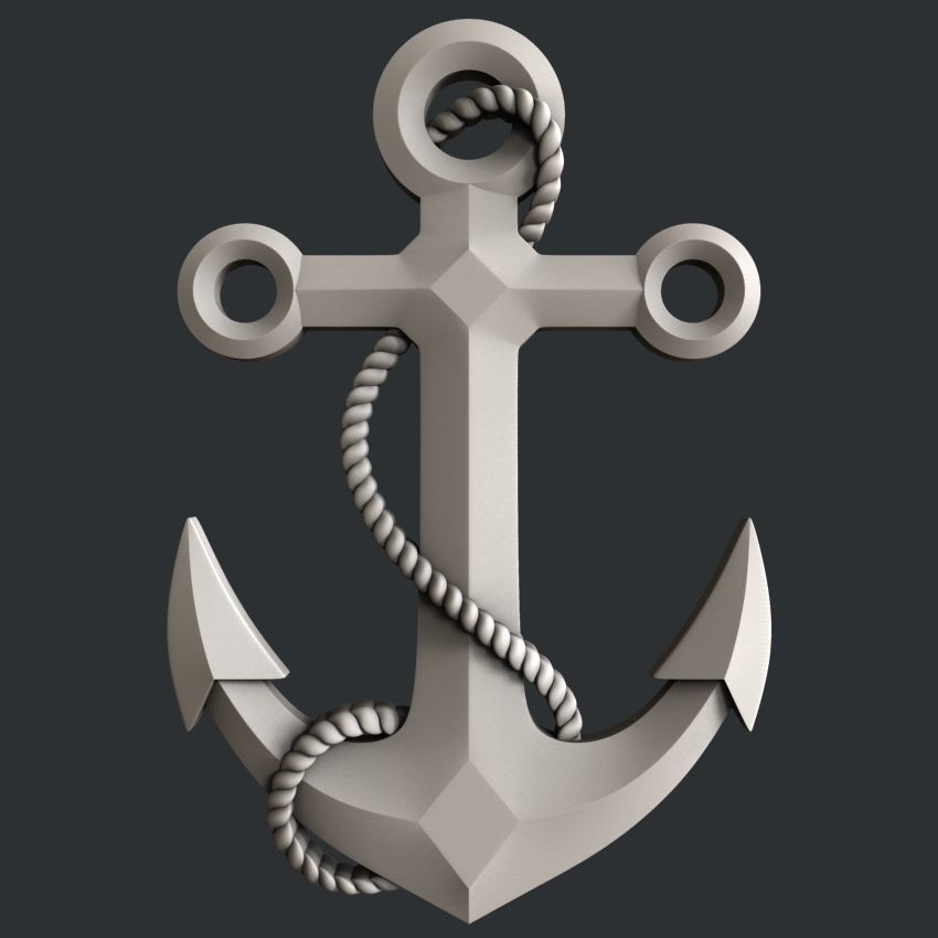 3d STL models for CNC marine anchor 3D model_1