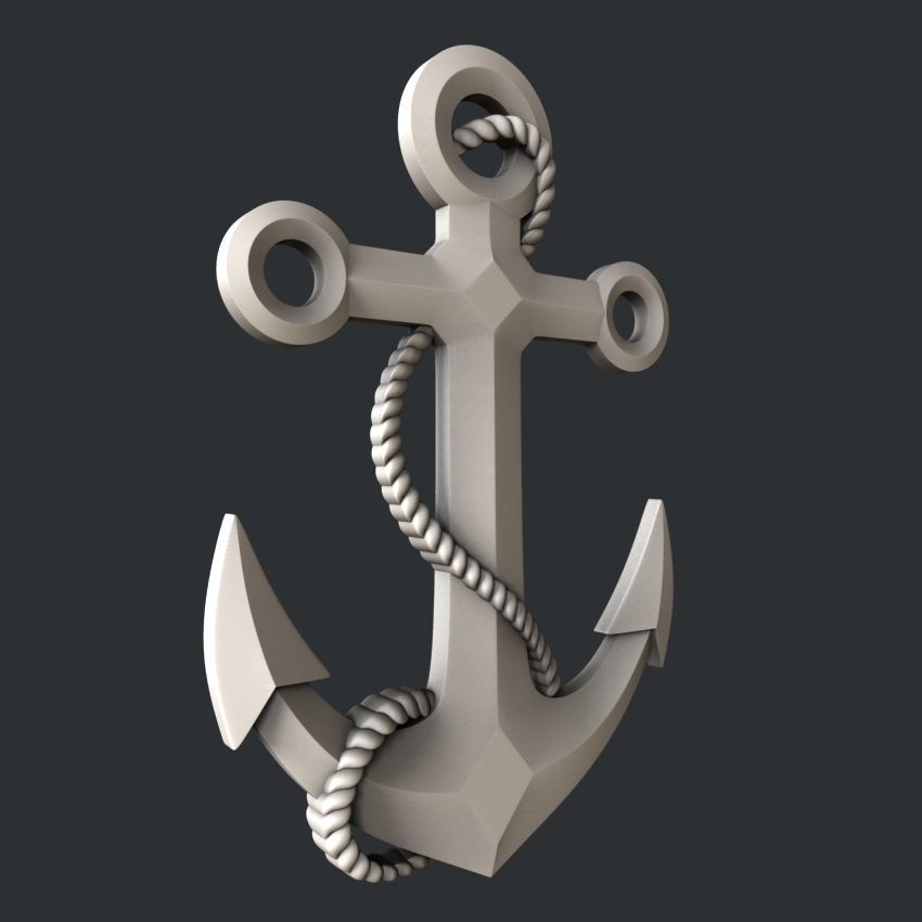 3d STL models for CNC marine anchor 3D model_2