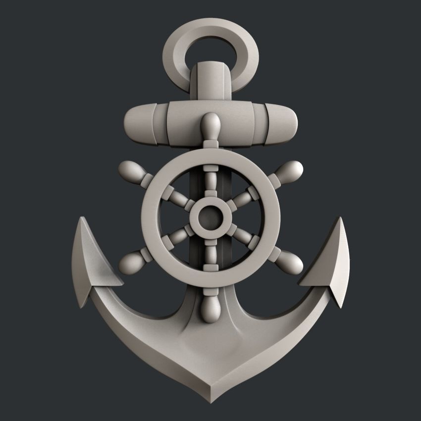 3d STL models for CNC marine anchor 3D model_8