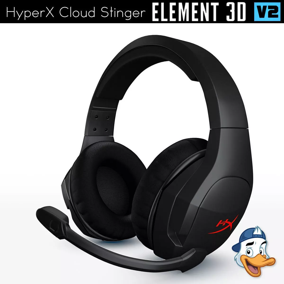 HyperX Cloud Stinger for Element 3D 3D model_0