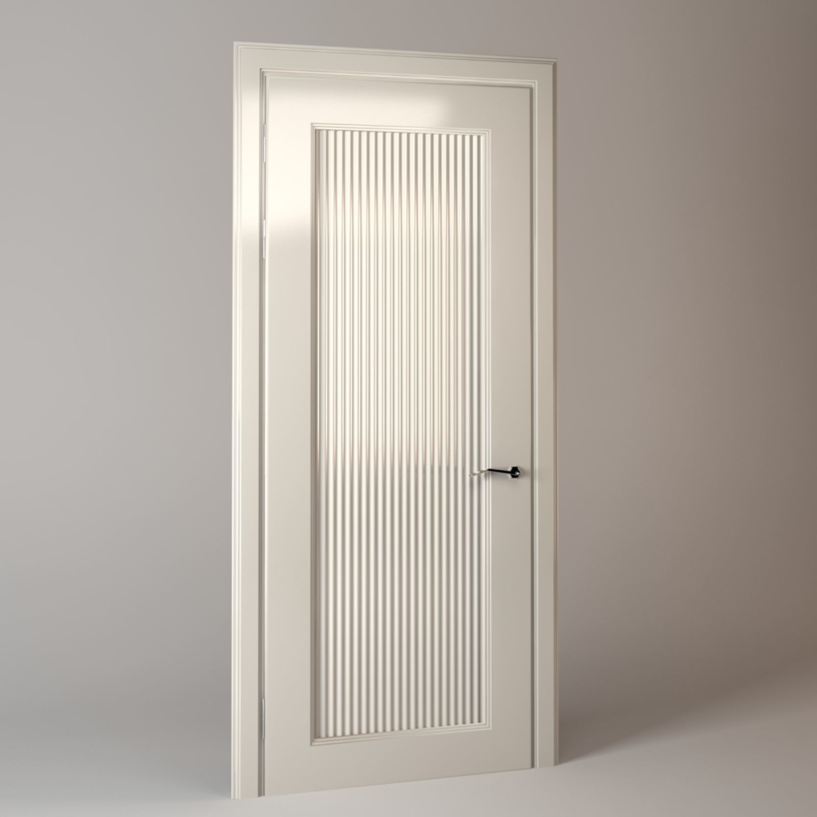 Modern  White Door 3D model_1