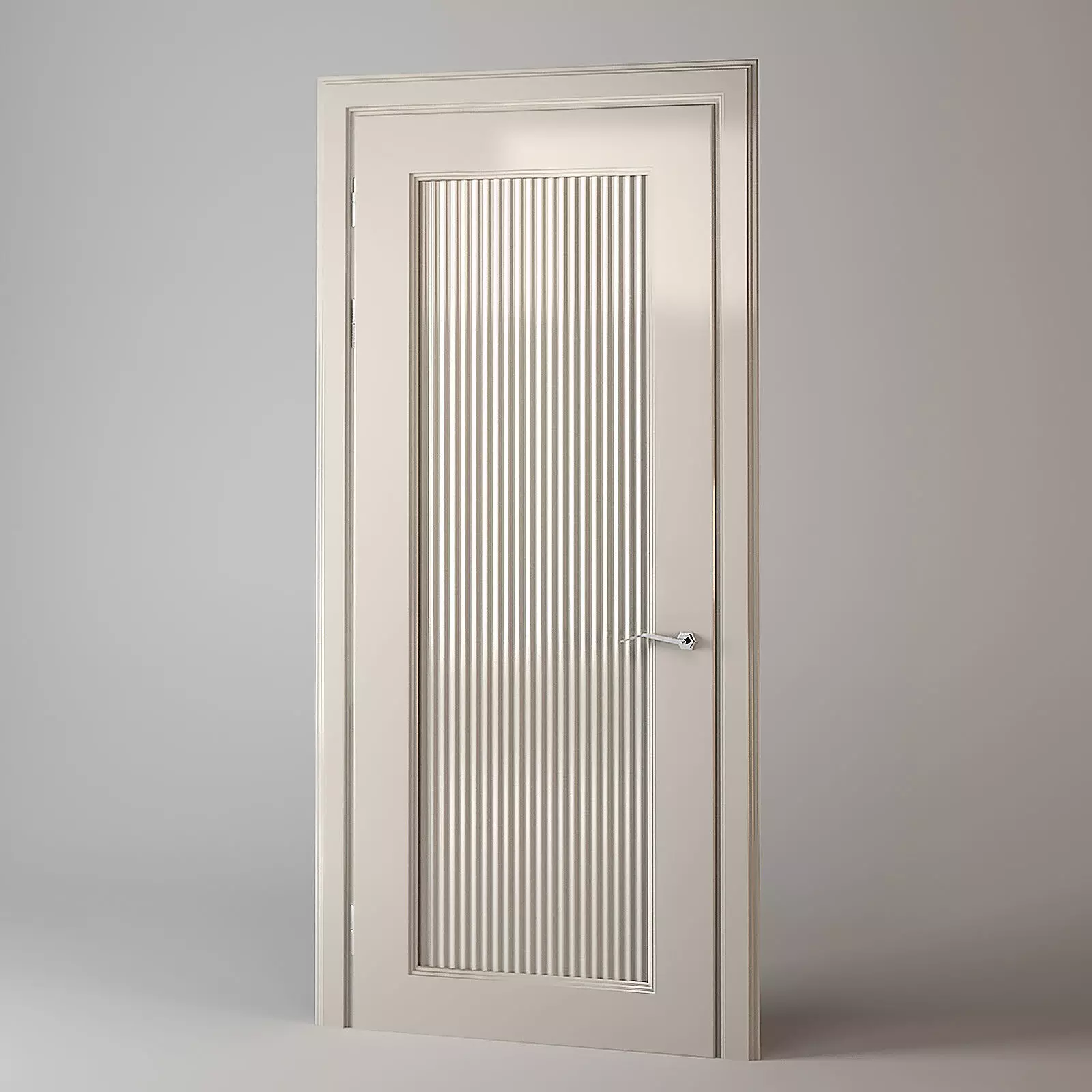Modern  White Door 3D model_0
